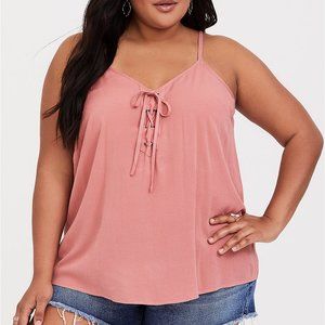 SOPHIE - PINK LACE-UP CAMI